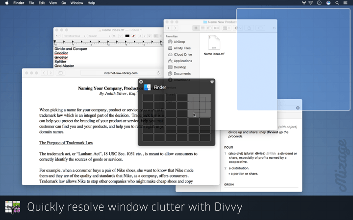 Quickly resolve window clutter with Divvy