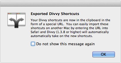 Export Shortcuts