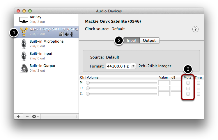 Audio MIDI Setup - Audio Devices